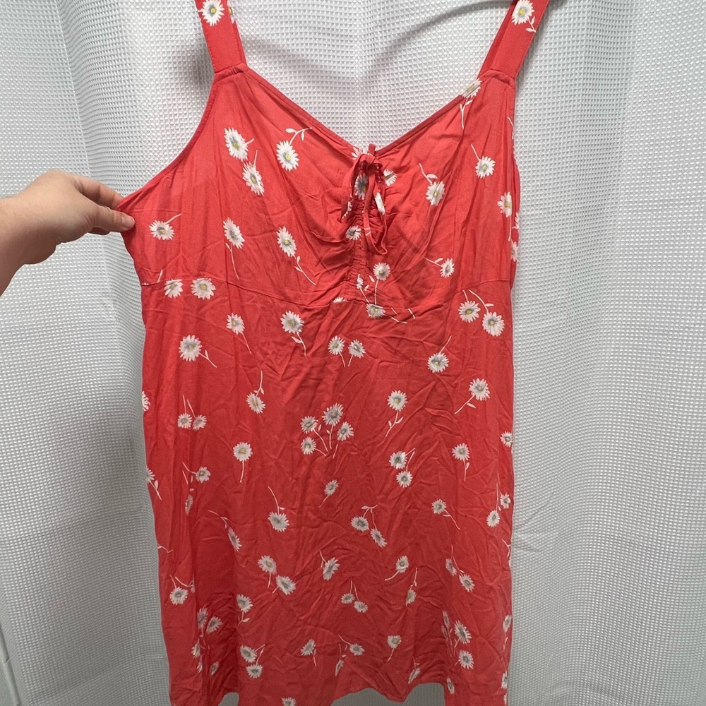 Pink flowered dress